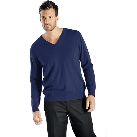 Cashmere Boutique Men's Classic V-Neck Sweater