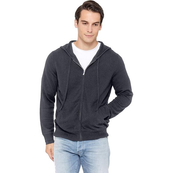 State Cashmere Men's Zip-Up Hoodie with Pockets