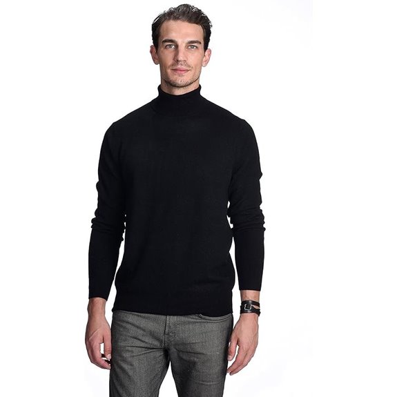 State Cashmere Men's Pure Cashmere Turtleneck Sweater
