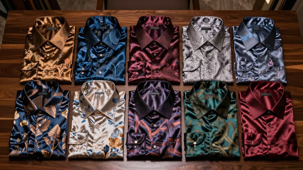 luxury men s silk shirts