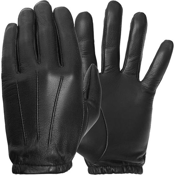 Guardia Men's Leather Police Gloves (Black)