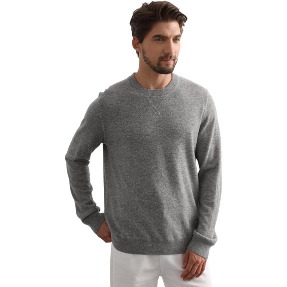 GreenMount Men's Cashmere Crewneck Sweater