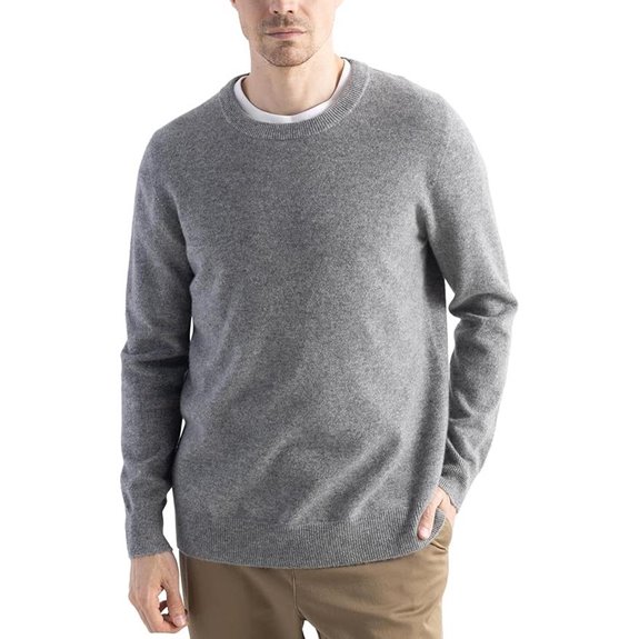 Chanyarn Men's Merino Wool Crew Neck Sweater