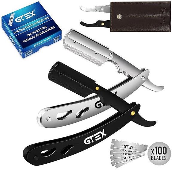 Straight Razors for Men 2-Pack Barber Razor Blades