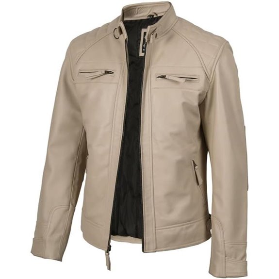Decrum Leather Jacket for Men - Cafe Racer Style