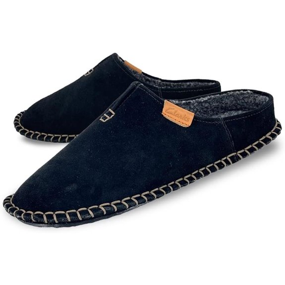 Clarks Men's Open Back Suede Leather Slippers