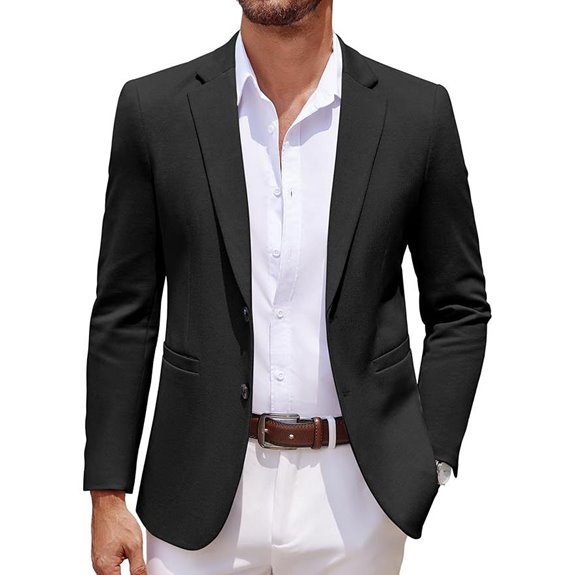 COOFANDY Men's Casual Knit Blazer Two Button