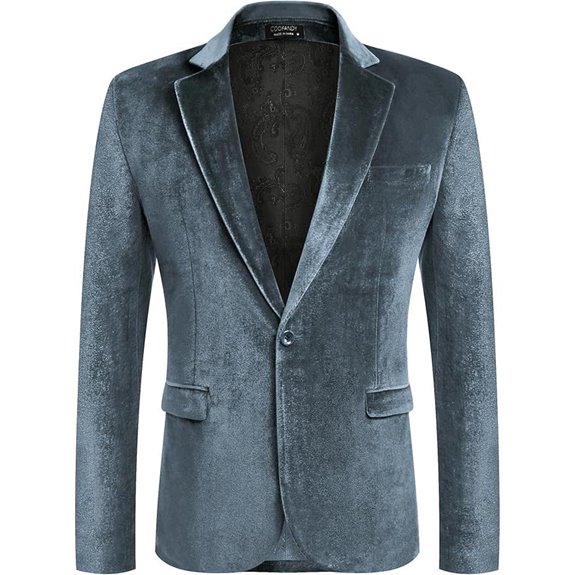 COOFANDY Men's Velvet Blazer for Weddings and Parties