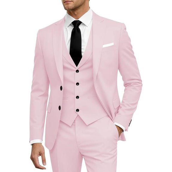 SUZHIMO Men's Slim Fit 3-Piece Suit for Formal Wear