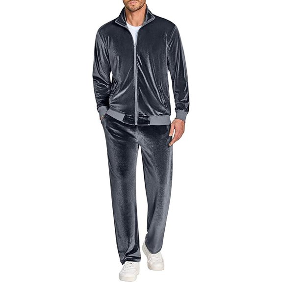 COOFANDY Mens Velour Tracksuit Set