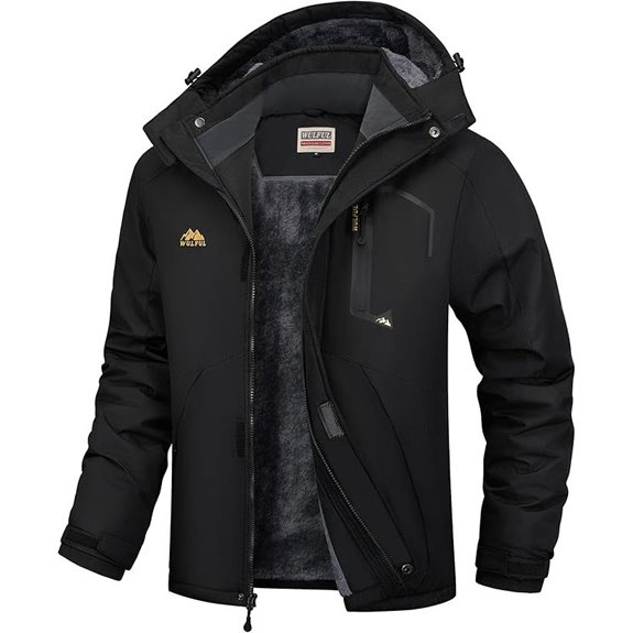 WULFUL Men's Ski Jacket Waterproof Winter Snow Coat