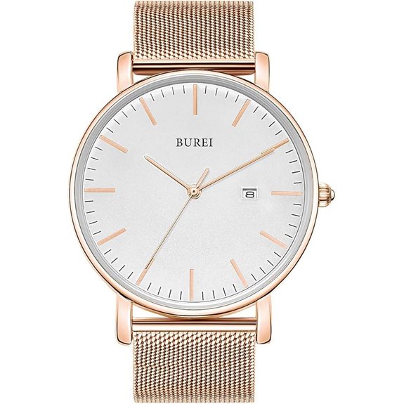 BUREI Men’s Minimalist Waterproof Quartz Watch