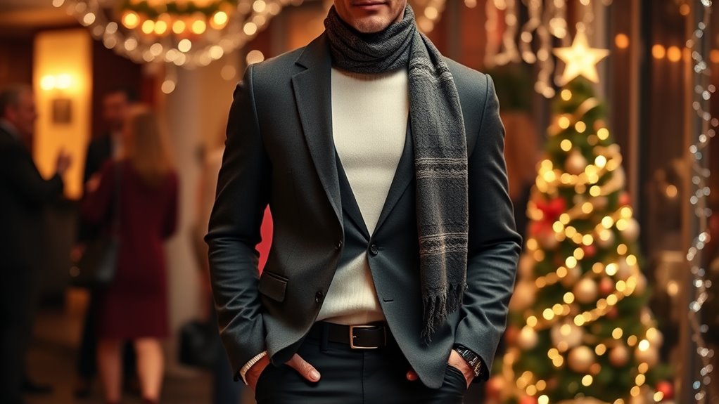 monochrome layers cozy elegance