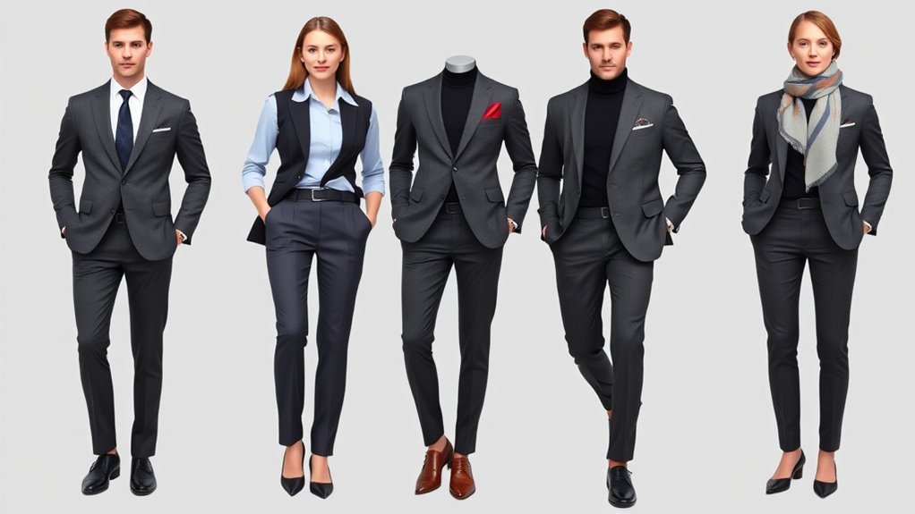 navy suit exudes confidence