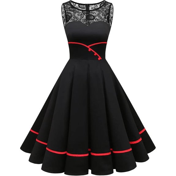 Bbonlinedress Women's 50s Vintage Floral Swing Dress