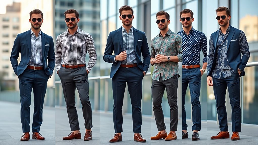 patterned shirts relaxed trousers