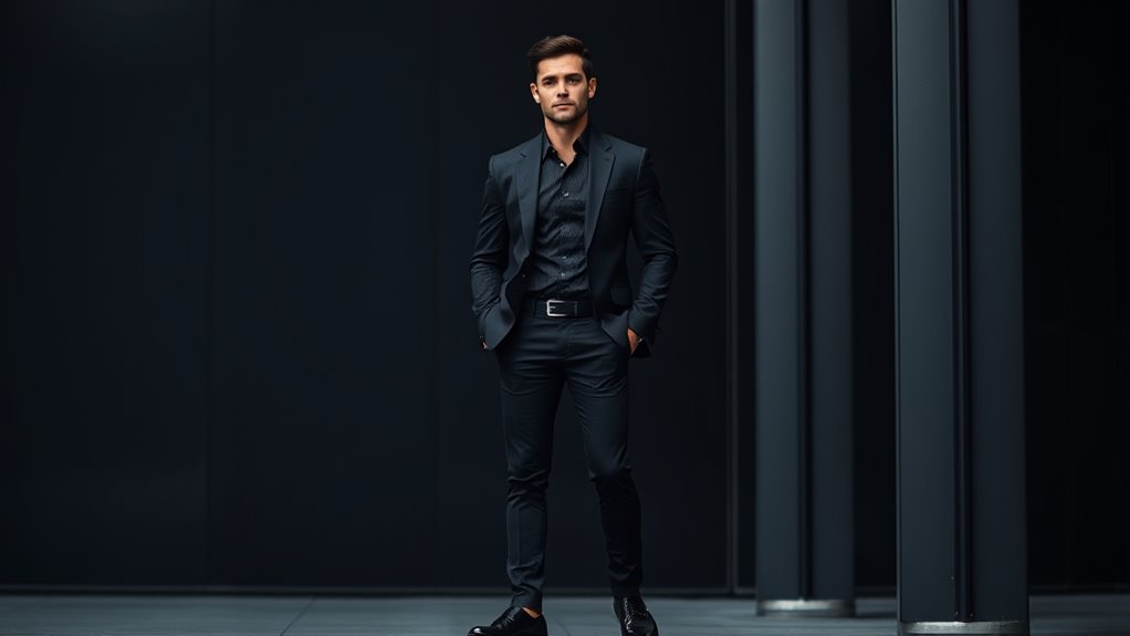 perfectly fitted monochrome ensemble