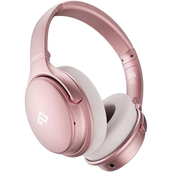 INFURTURE Pink Active Noise Cancelling Bluetooth Headphones