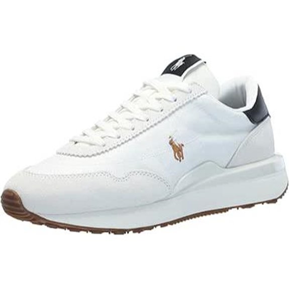 Polo Ralph Lauren Mens Train 89 Suede-Paneled Sneakers