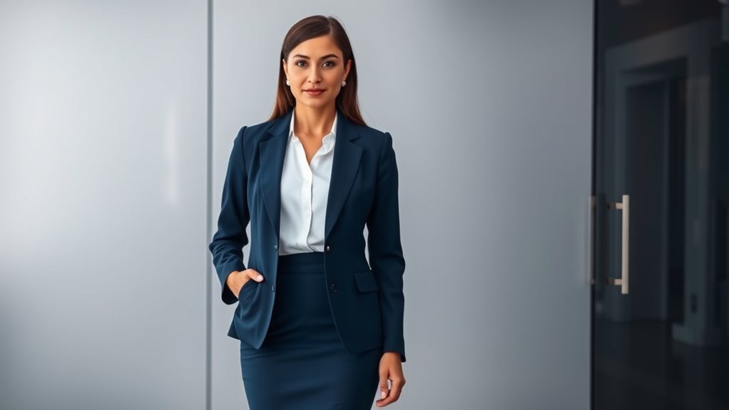 professional polished neutral attire