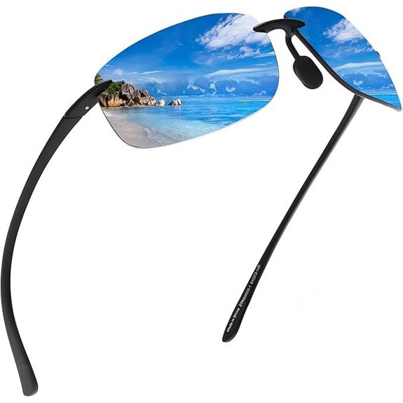 JIM HALO Rimless Sport Sunglasses for Men & Women