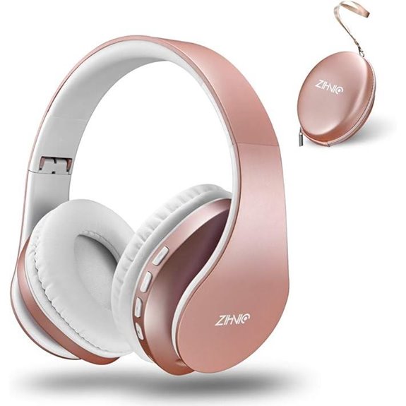 rose gold wireless headphones