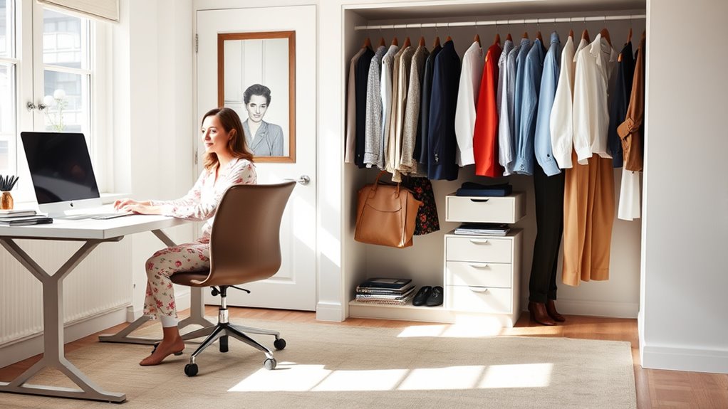 shifting to professional attire