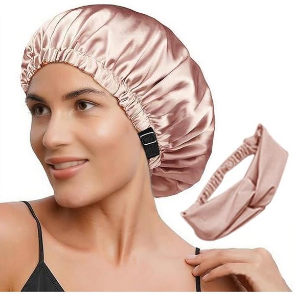 Silky Satin Hair Bonnet Set for Sleeping Women