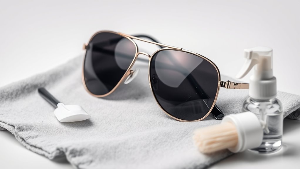 use gentle lens safe cleaning tools