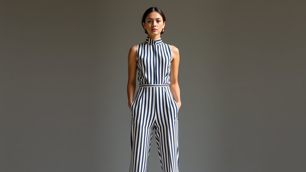 vertical stripes elongate silhouette