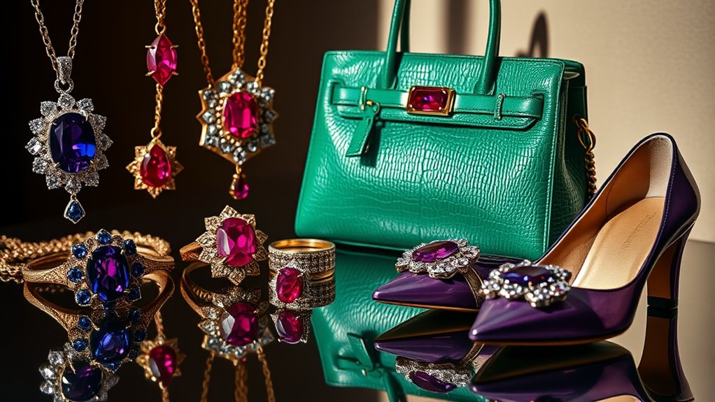 vibrant rare gemstone statement