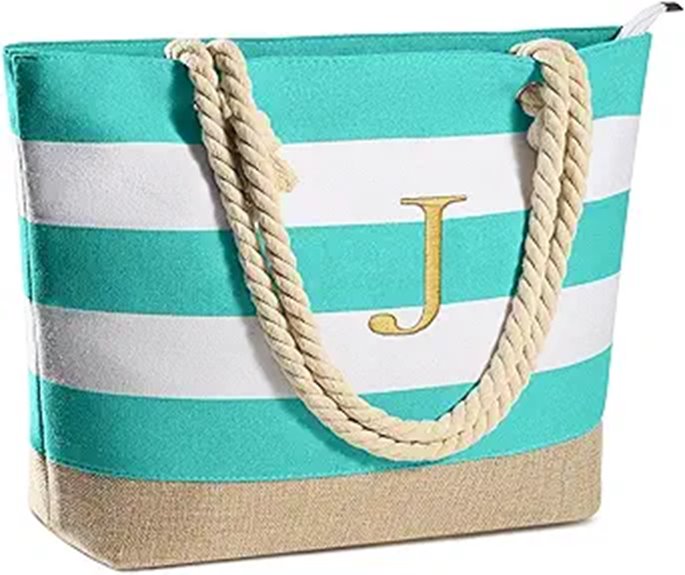 YOOLIFE Waterproof Canvas Beach Tote with Zipper