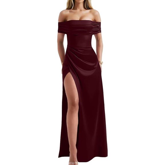Memoriesea Women's Off Shoulder Maxi Evening Dress