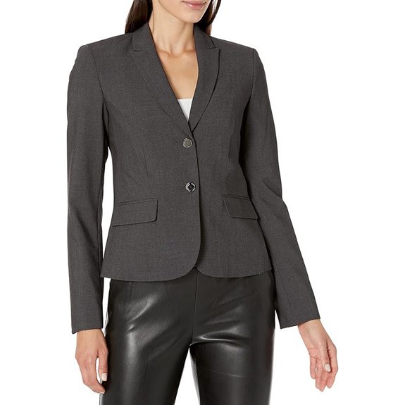 Calvin Klein Women's Two Button Lux Blazer (Petite Standard & Plus)