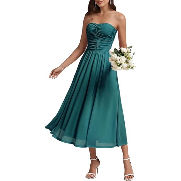 DRESSTELLS Women's Strapless Maxi Formal Dress