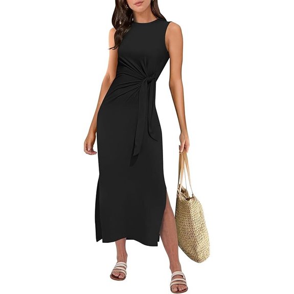 ANRABESS Women's Sleeveless Midi Summer Dress