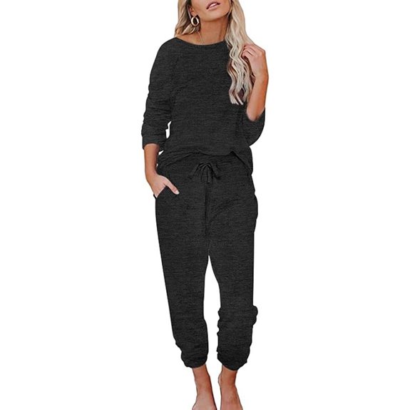 Ekouaer Women's Long Sleeve Pajama Lounge Set