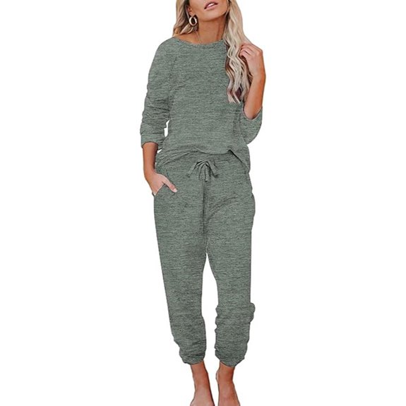Ekouaer Women's Long Sleeve Pajamas Set with Pockets
