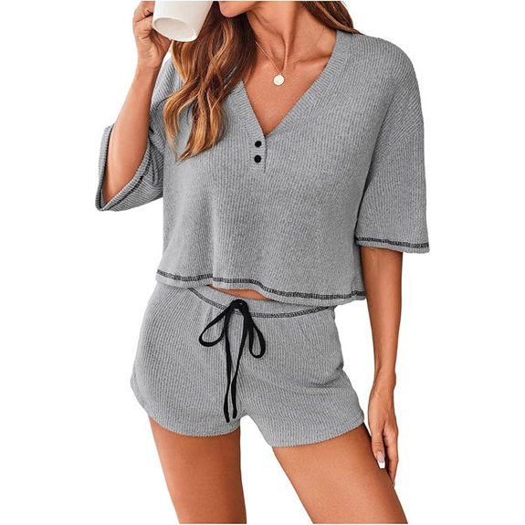OYOANGLE Women's 2-Piece Pajama Lounge Set