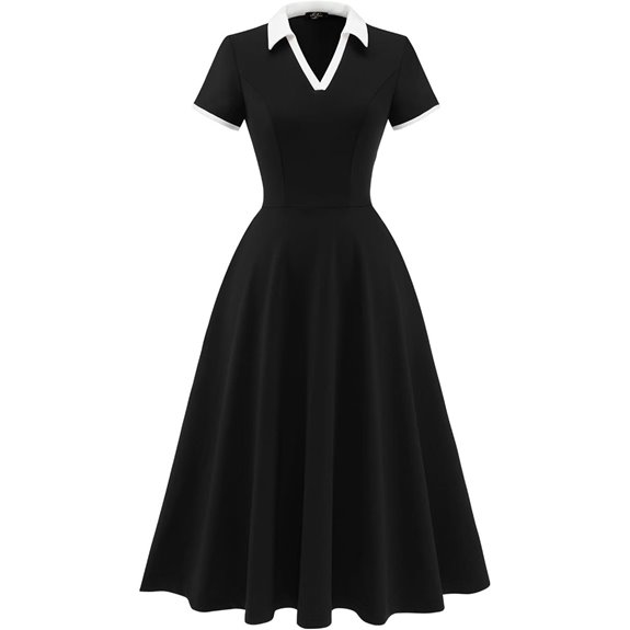 Dressystar Women's Vintage V-Neck Swing Dress