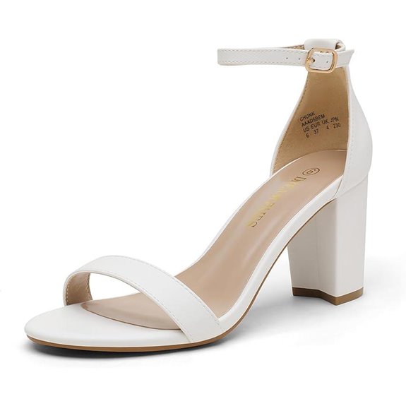 DREAM PAIRS Women's Chunk Low Heel Pump Sandals