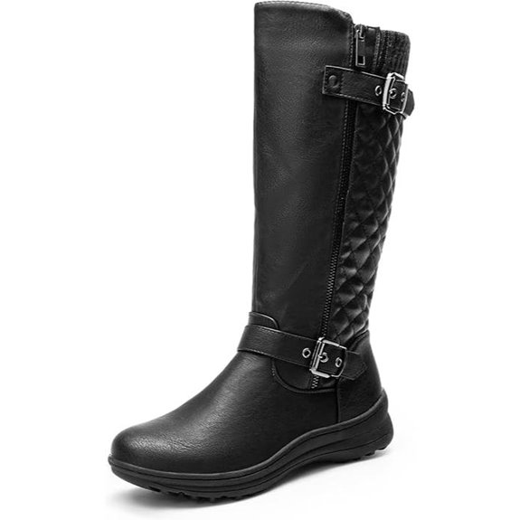 DREAM PAIRS Women's Faux Fur Knee High Boot Round Toe Fall Winter Boots