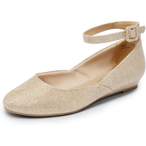 Dream Pairs Women's Ballet Flats with Ankle Strap