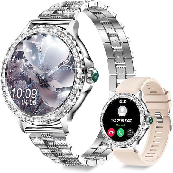 Diamond Smartwatch for Women with Health Monitoring
