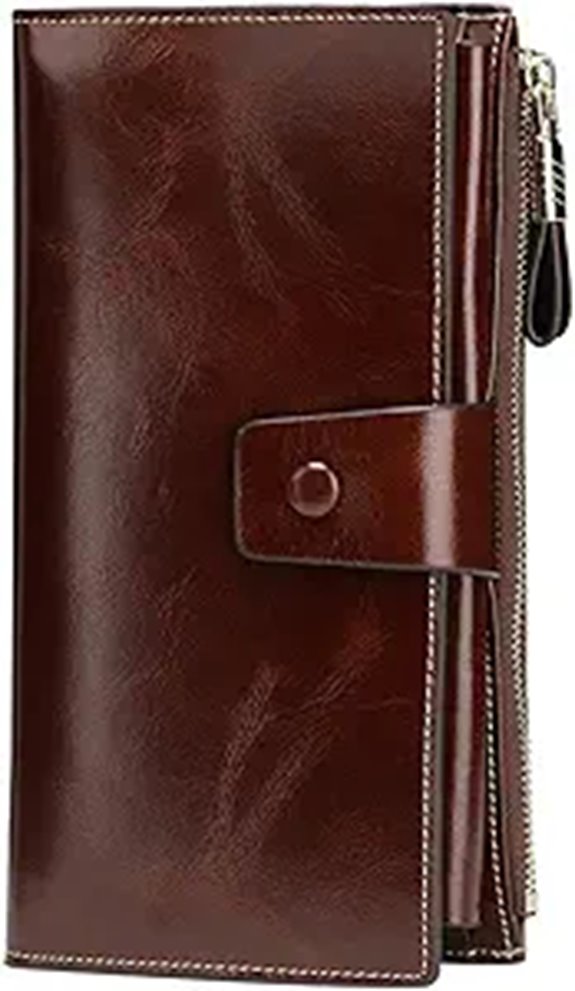 Itslife Women's RFID Leather Wallet Clutch Card Holder