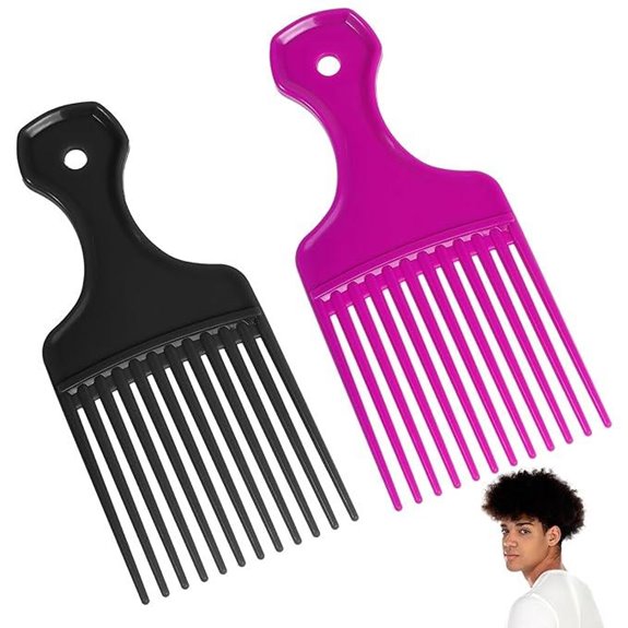 Hair Picks for Women 2 Pcs Wide Tooth Afro Comb