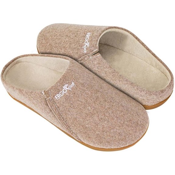 ERGOfoot Arch Support Wool Felt House Slippers