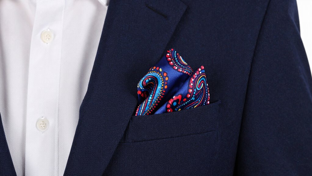 colorful textured pocket squares