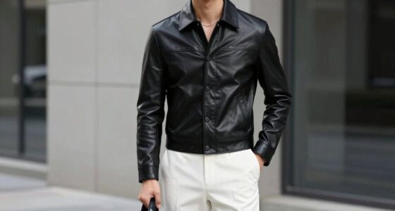elegant leather jacket styling