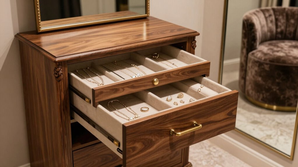 elegant storage for jewelry